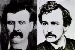 Headshots of John St. Helen and John Wilkes Booth