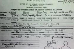 Elvis Presley's autospy report.