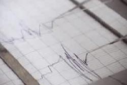 A polygraph test being administered