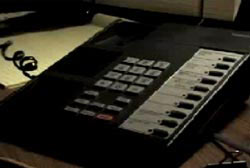 A landline phone being used