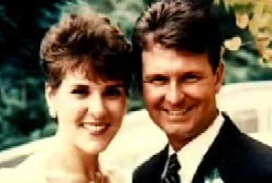 Smiling Mike Emert and Mary Beth on the day of their wedding