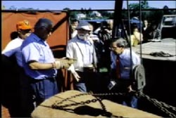A group of investigators exhuming the body of Frank Olson