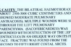 Autopsy report of Jayson Artis
